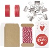 Set beau cadeau rouge 15x15x2cm