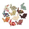 Wooden Buttons Rabbit, 3cm, 10 pcs