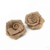 Burlap flowers, 6x6cm, 5 pcs