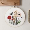Kit broderie fleurs et feuilles