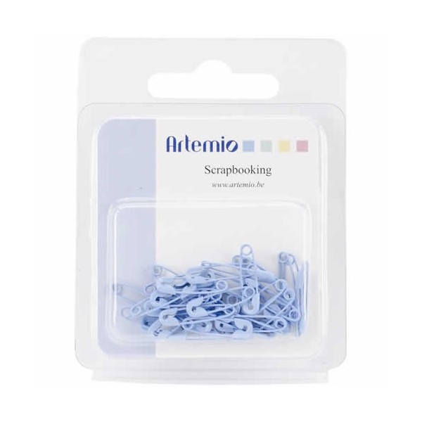 Safety pins, 2cm, blue, 36 pcs