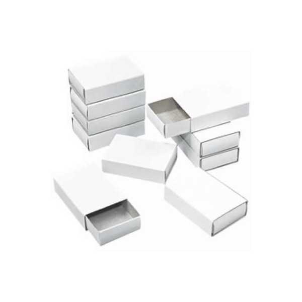 Caja de cerillas, blancas, 10 unidades