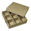 Boîte à compartiments en carton 14.5x14.5cm