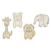 Zoo animal, assorted, 4 pcs