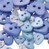 Buttons "Mix of hearts", blue, 7g