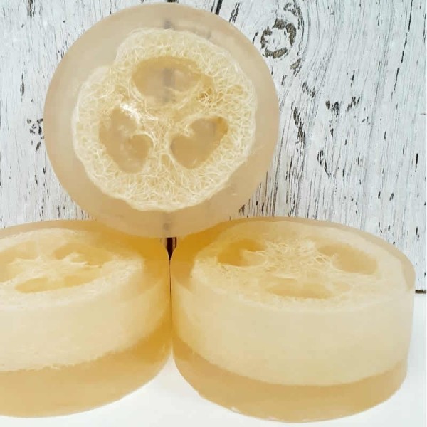 Luffa-Slices, white, 3 pcs