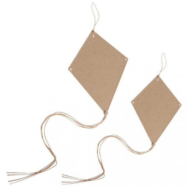 Cardboard kites, 2 pcs, 15+19cm