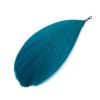 Feather with crimp end, +/- 75mm, petrol, 1 pcs
