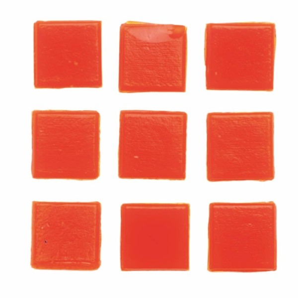 Glass Mosaic Tiles 2x2cm, 100g, orange