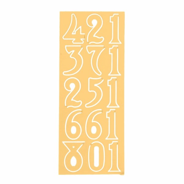 Zifferblatt Zahlen, Messingblech, 10mm, gold