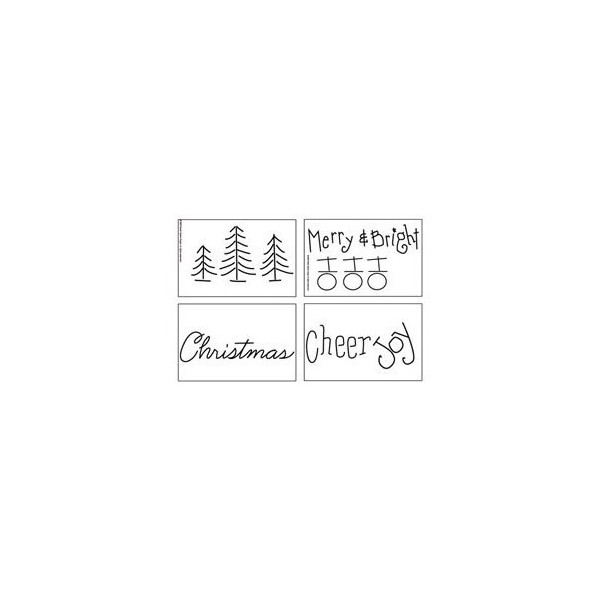 Bazzil - In Stitch'z Merry and Bright pochoirs