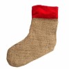 Botte en jute, bord rouge, 23cm