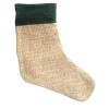 Jute boot, green border, 26cm