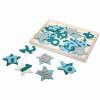 Wooden numbers from 1 to 24, petrol blue