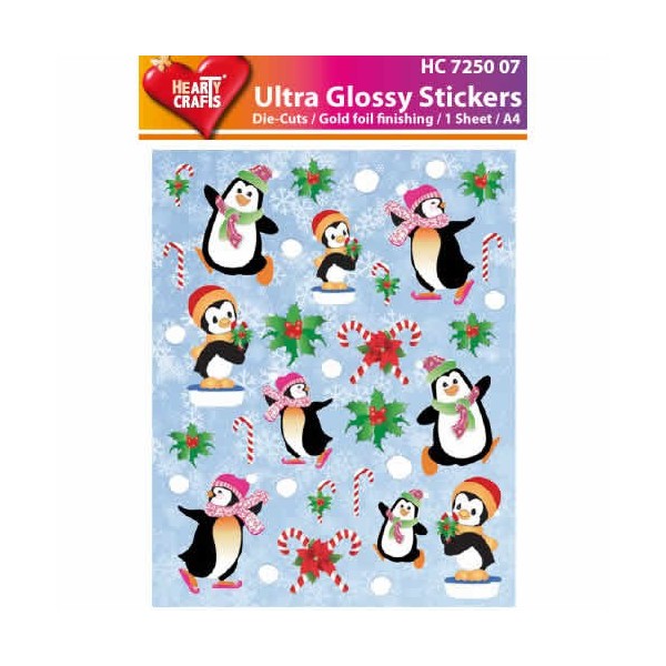 Glossy Stickers Pinguine 01