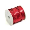 Ribbon with sequins, red,  5m/0.6mm