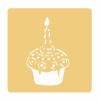 Stencil Birthday cake small