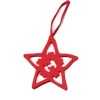 Estrella de fieltro, rojo, 8cm