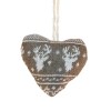 Heart nordic style, 7x7cm, brown