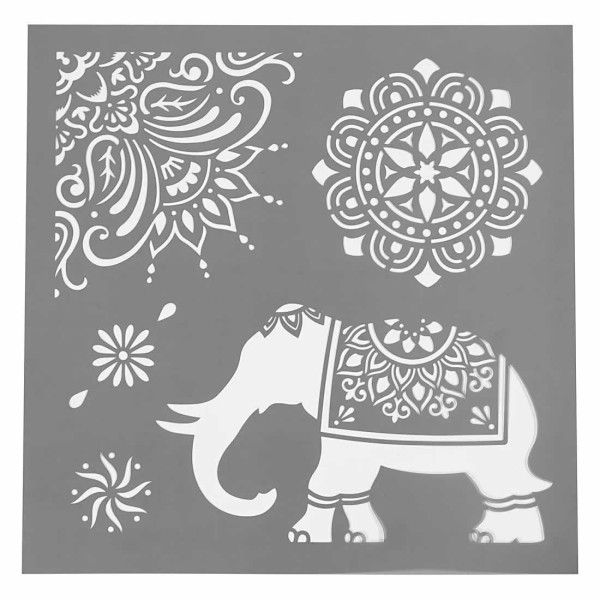 Stencil Ethnic India I -  30.5x30.5cm