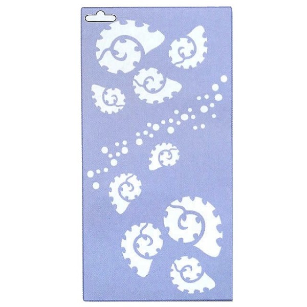 Stencil Muscheln, 15x30cm