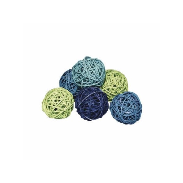 Deco balls Rattan blue