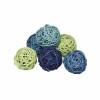 Deco balls Rattan blue