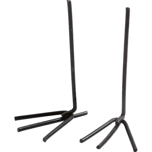 Wire feet for birds, black, 2.5x4.5cm