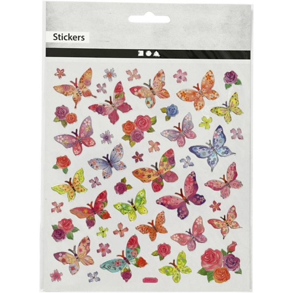 Stickers Schmetterlinge - 1 Blatt 15x16.5cm