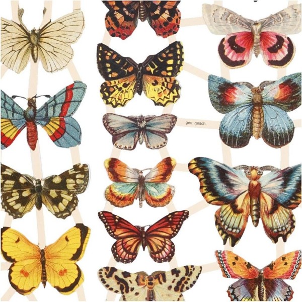 Vintage Die-Cuts, butterflies