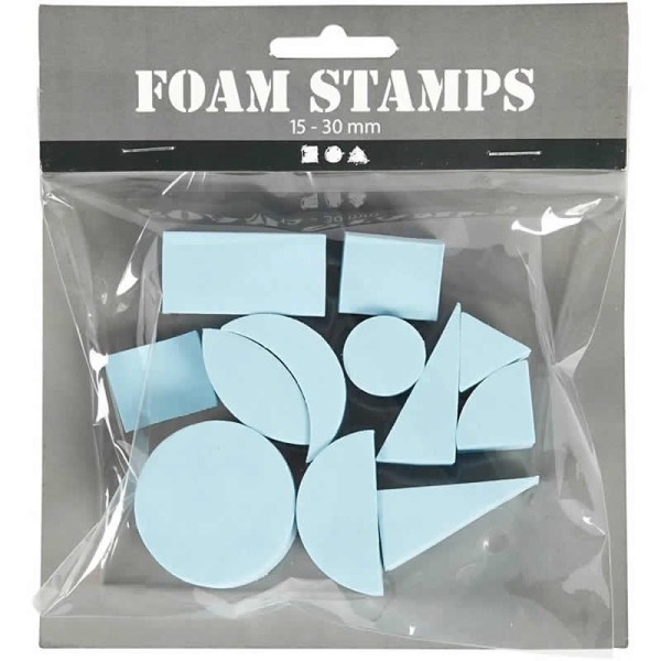 Foam stamps Geometric, 12 pcs