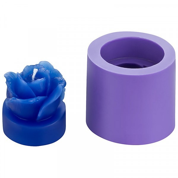 Silicone candle mould rose