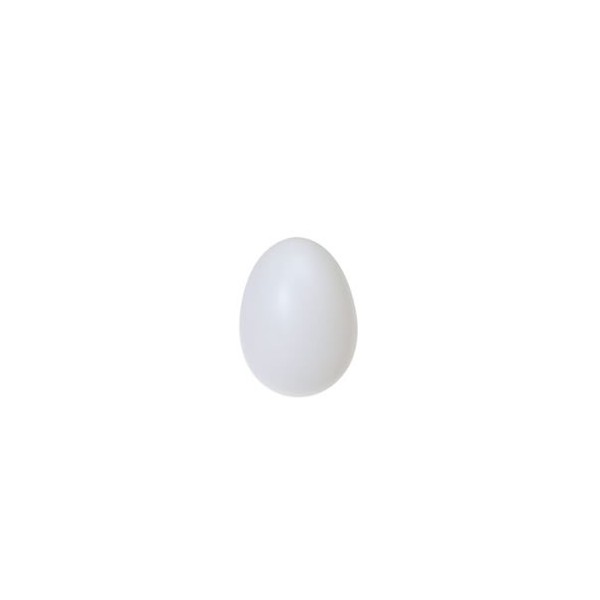 5 White plastic eggs, 47x35mm