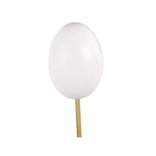 Huevo plastico blanco, para varilla Ø8mm, 100x75mm