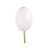 Decoration-egg, plastic, white, for stick Ø8mm, 100x75mm
