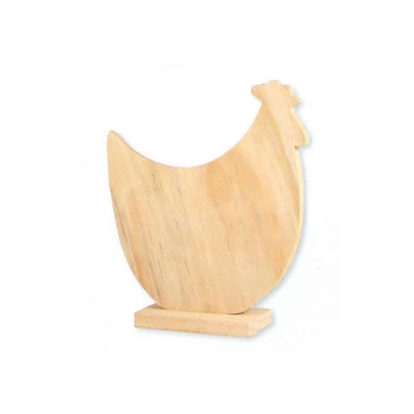 Poule en bois 18x20cm