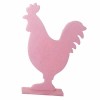 Gallo de madera, rosa, 15cm