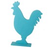 Gallo de madera, azul, 15cm