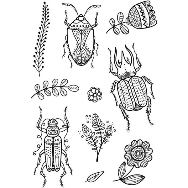 Clear stamps, bugs - 11x15.5cm