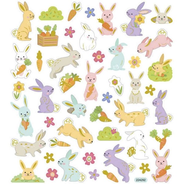 Stickers Rabbits, 15x16,5 cm