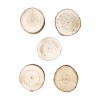Wooden discs D8-9x1.5cm, 5 pcs