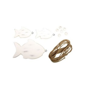 Guirlande de poisson en bois