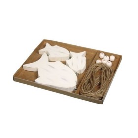 Guirlande de poisson en bois
