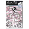 Iron-on fabric, army pink/kaki