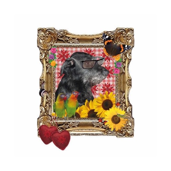 Iron-on motif 9x12cm Cooler Terrier