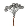 Glitterbeeren, silber, 7 cm, SB-Btl. 3 Bund, Bund 12 Stück