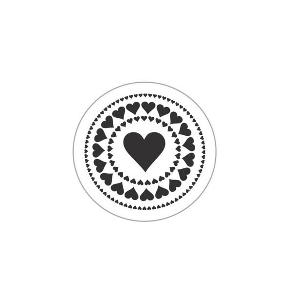 Clear stamp - Heart 4cm