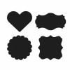 Blackboard foil stickers, 12 pcs