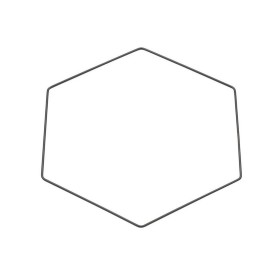 Cadre en métal noir, hexagone 20cm