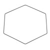 Metal frame hexagon, black, 30cm
